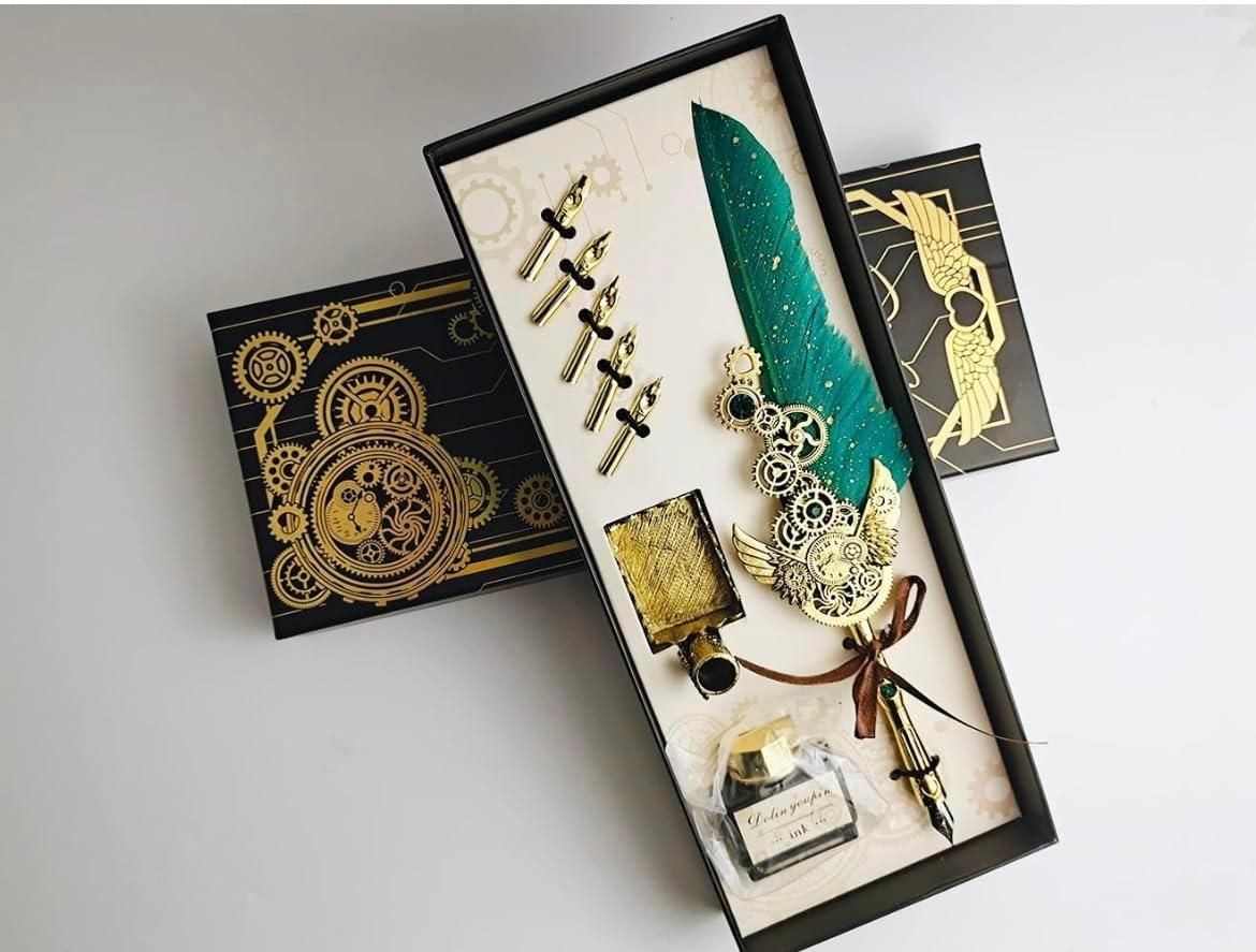 Quill Feather Pen and Ink Set